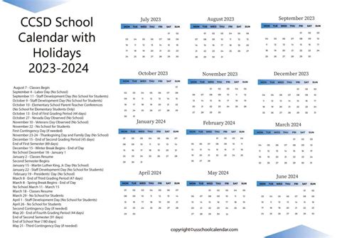 ccsd calendar students 2023 2024.